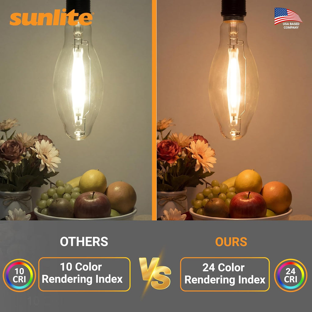High Pressure Sodium Light Bulb, 400 Watts, ED18/MOG, Mogul Base (E39), ANSI Code S51, 48,000 Lumen, 20,000