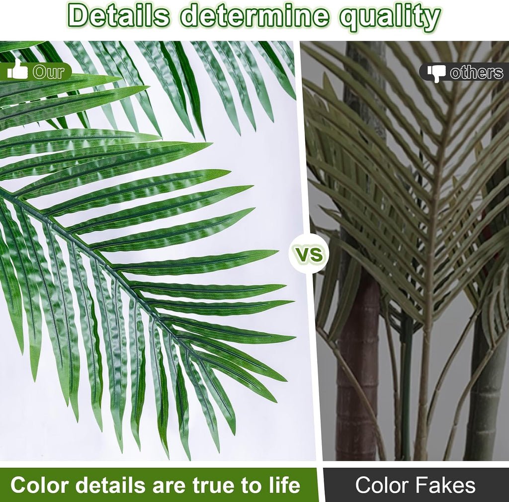 9FT Large Artificial Palm Tree Big Faux Tropical Phoenix Trees Indoor Outdoor Realistic Floor Plants Tall Fake Plant