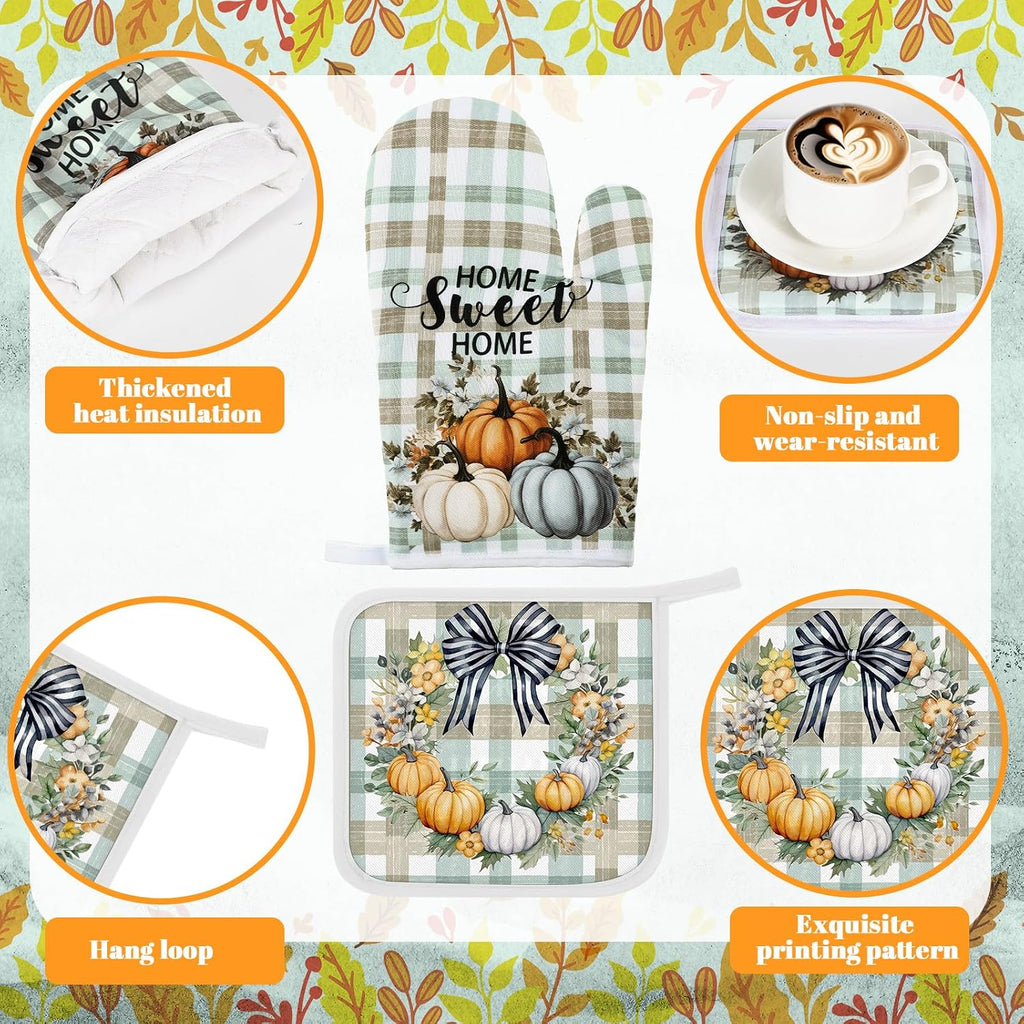 Fall Kitchen Decor Set Pumpkin Kitchen Accessories - Set of 10