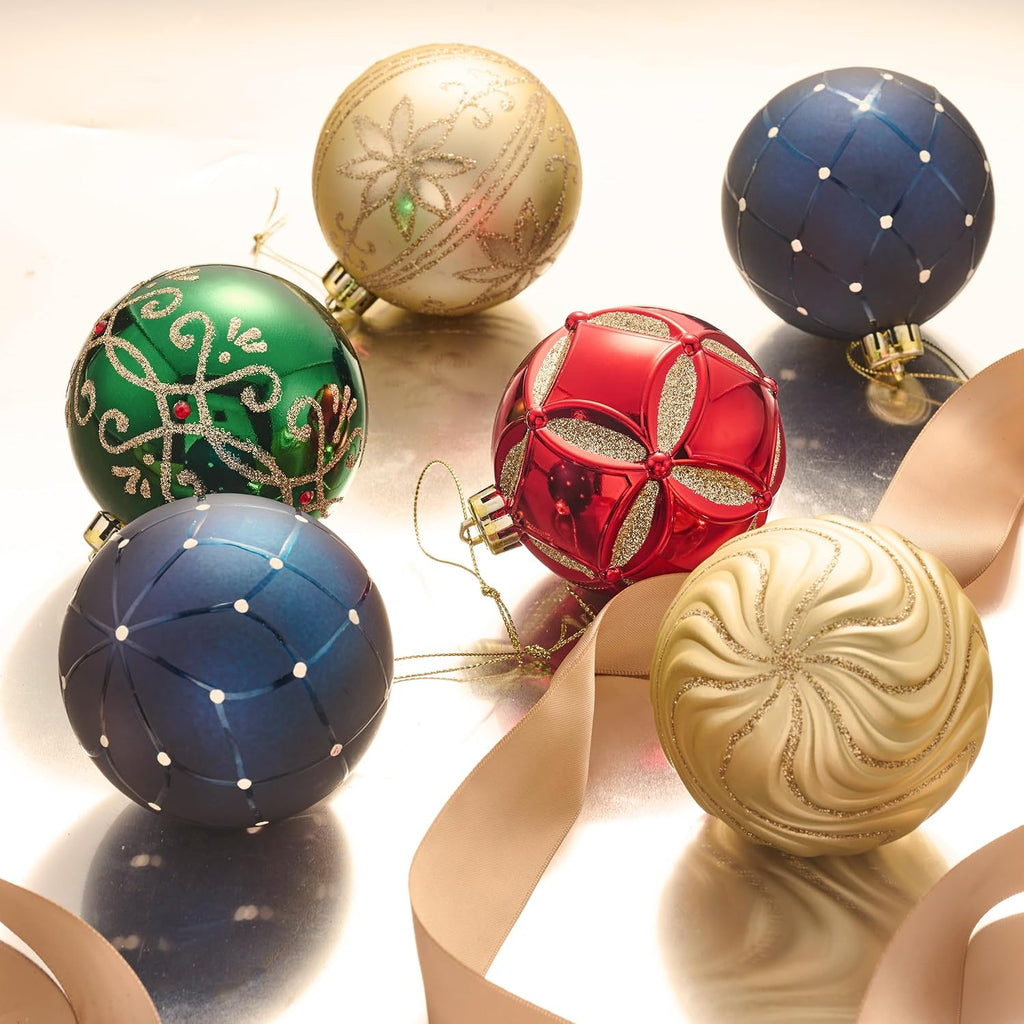 16ct Christmas Tree Decorations Ball Ornaments 3.15 Inches