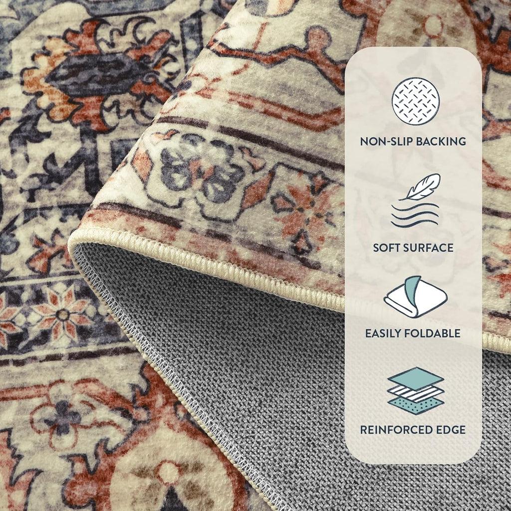 Oriental Washable Rug, 3x5 Rugs