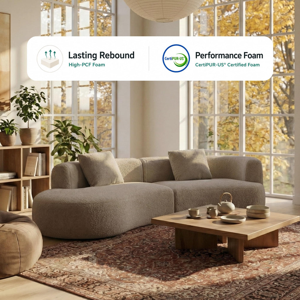 Formia Boucle Curved Sectional Couch