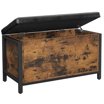 Shoe Bench, Padded Storage Bench with Hidden Storage