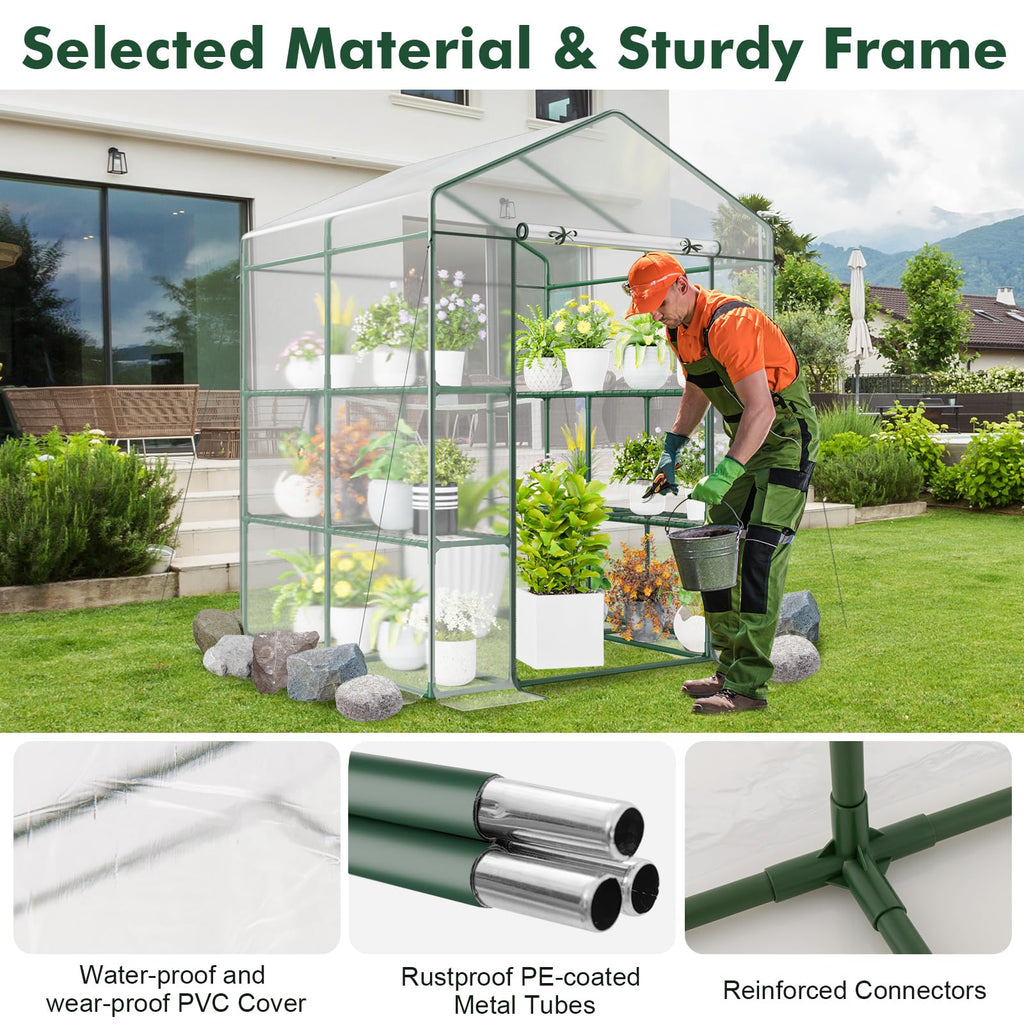 Greenhouses for Outdoors, Portable Greenhouse with PE Cover