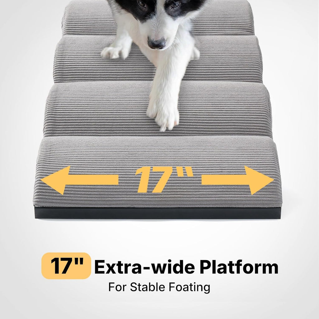 Dog Ramp for Bed Couch Small Large Dogs, Foldable Pet Ramp 17"-23''H