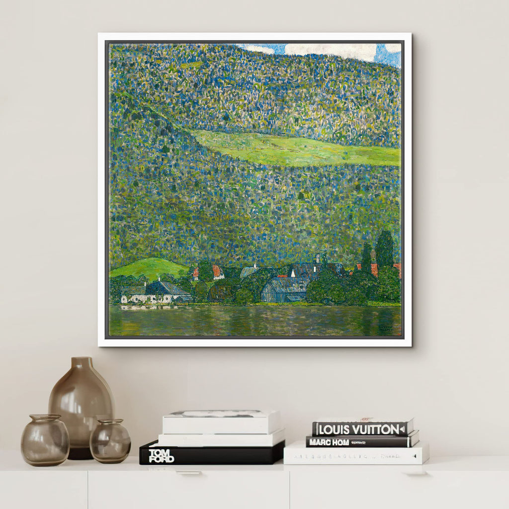 Canvas Print Wall Art Lake Attersee, Austria by Gustav Klimt Historic Classic Illustrations Fine Art Decorative