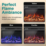 SereneLife Electric Fireplace Insert with Heater | Smart Wi-Fi App Control & Remote | 700W/1500W Adjustable Thermostat