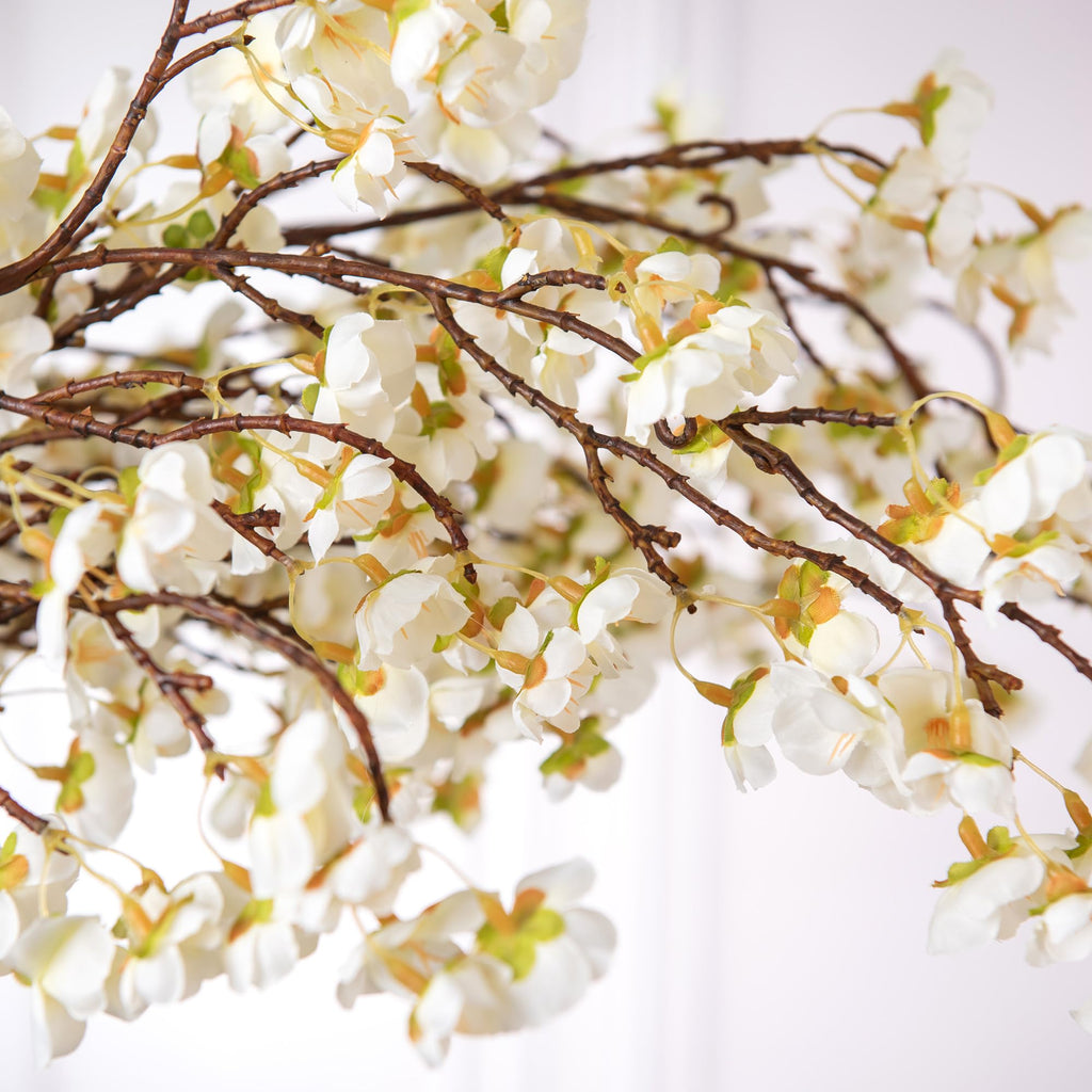 4 Pcs Artificial Cherry Blossom Flower Branches, Bulk Silk Faux Flowers Real Touch Bouquet Wedding Party Centerpieces