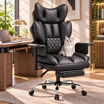 Big and Tall Gaming Chair 400lbs, Heavy Duty Office Chair with Footrest, High Back Computer Chair with Thick Padded
