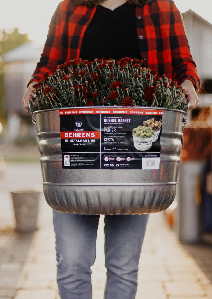Galvanized Bushel Basket (2 Bushels)