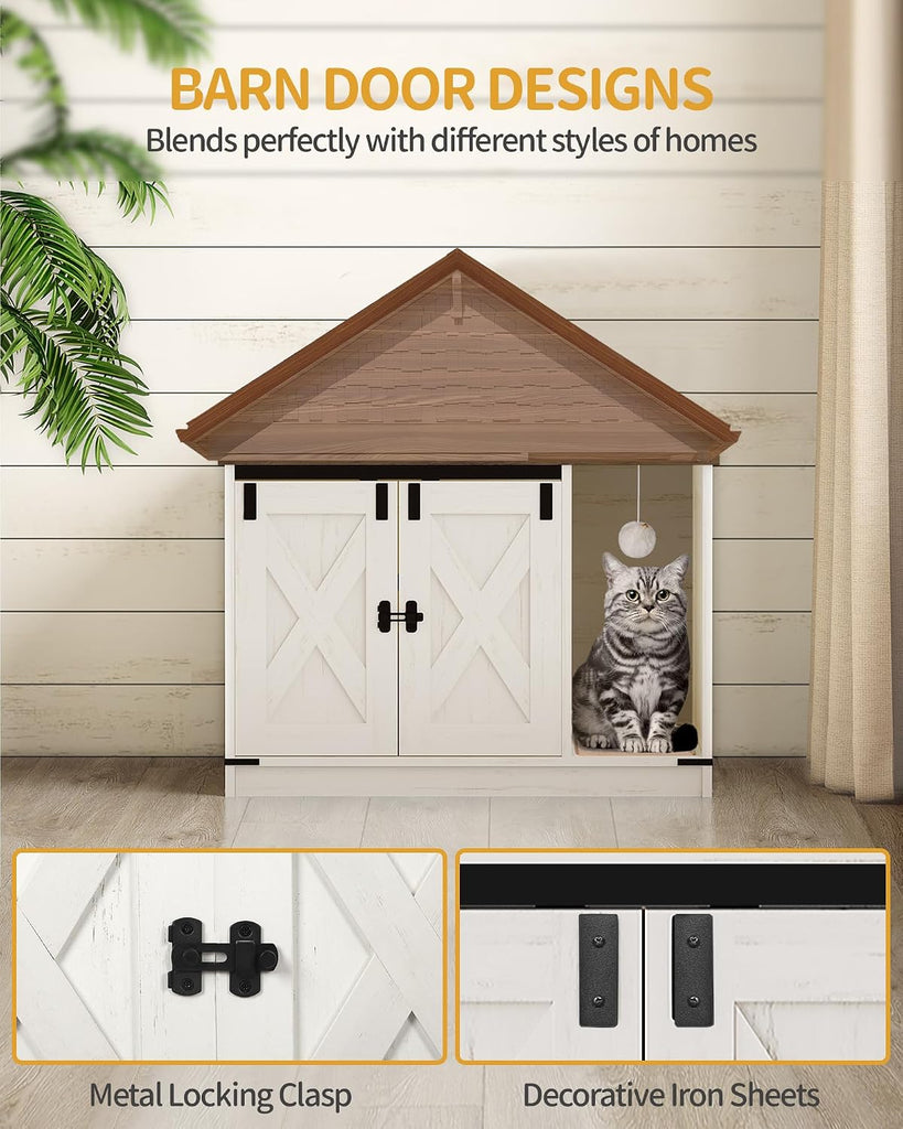 Cat Litter Box Enclosure, Hidden Litter Box Cabinet Furniture