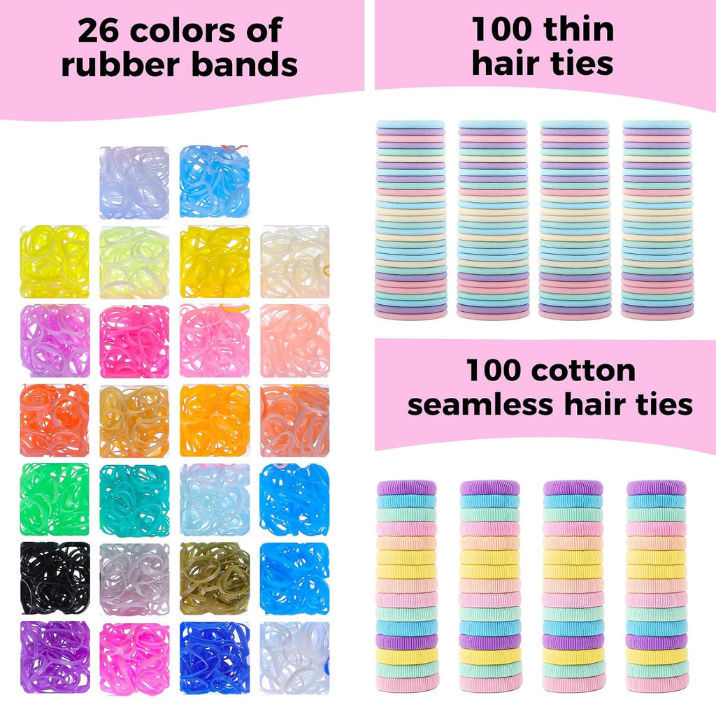 Hair Accessories for Little Girls Toddlers 2065 PCS Hair Ties Clips Kit