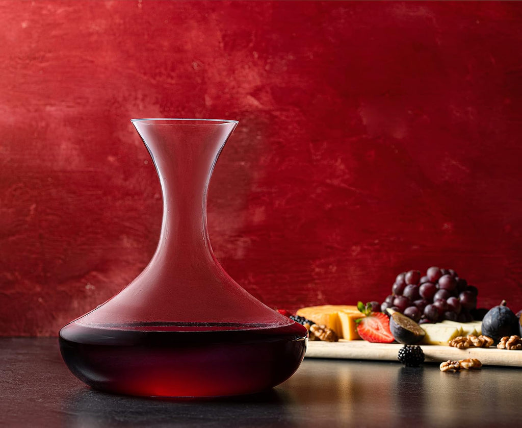 Crystal Wine Decanter and Carafe, 60.9 oz Aerator