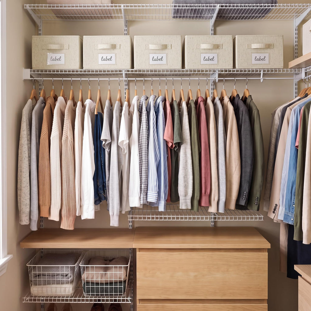 Linen Closet Organizer Bins with Divider, 16"x93⁄4"x63⁄4"