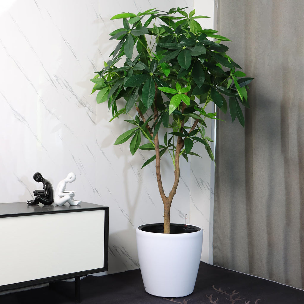 15x14 Self Watering Planter with Wheels (White Matte)