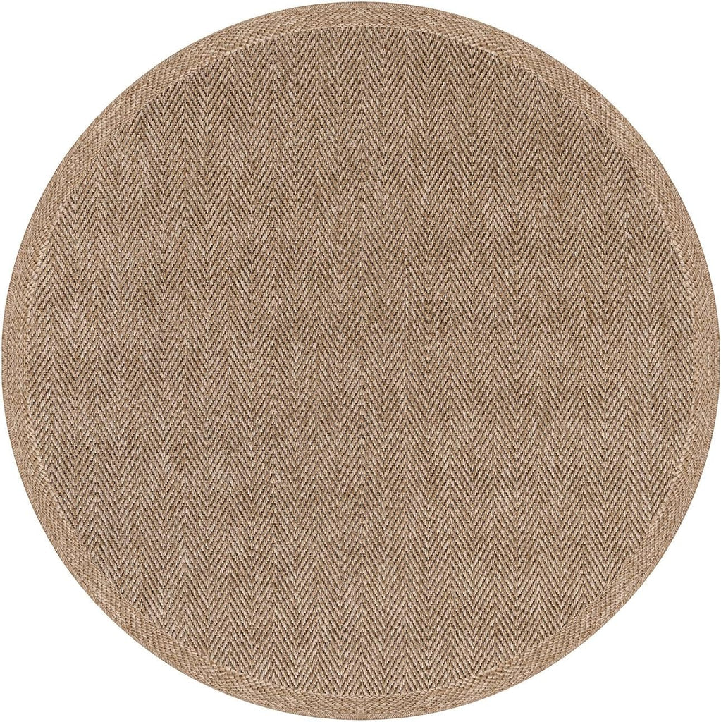 Easy Jute Round Rug 6ft Indoor Outdoor Natural Color Fiber Area Rugs