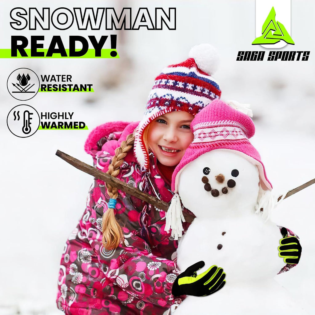 Kids Warm Winter Gloves Touchscreen Running Cold Weather