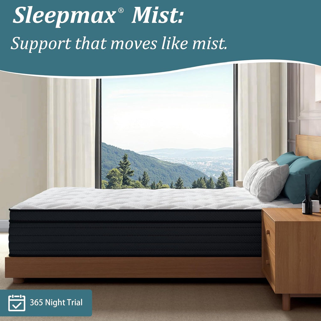 Extra Firm Full Mattress 14 Inch, Hybrid Mattress Pain Relieving | Deep Sleep Bed in Box, For Back & Side Sleepers