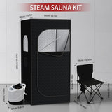 Nirvix Sauna Box, Portable Steam Sauna for Home with 1000W 3L Steamer, 9-Level Temperature Control & Remote