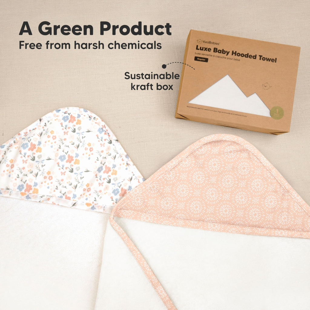 Hooded Baby Towel for Newborn, Baby Bath Towels (Crystal, 35x35)