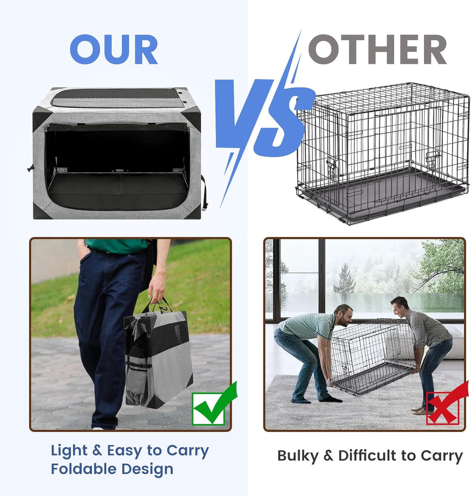 Dog Crate,36x25x25 Inch Large Dog Crate for Large or Medium Dogs, Portable and Foldable Design of Dog Cage