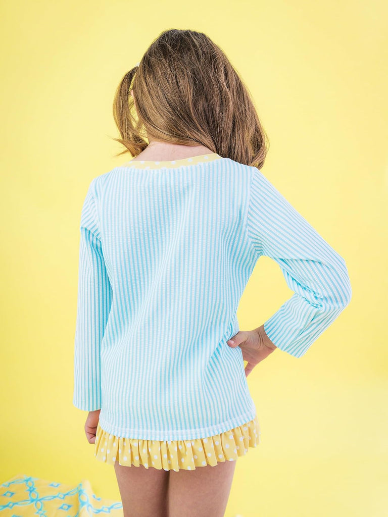 Baby Girls Seersucker - Rash Guard Bikini