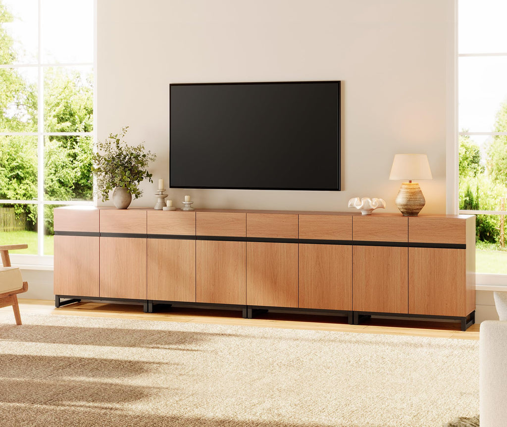 Sideboard Buffet Cabinets, Modern Sideboard with Adjustable Shelf and Metal Base, Coffee Bar Cabinet Storage Cabinet