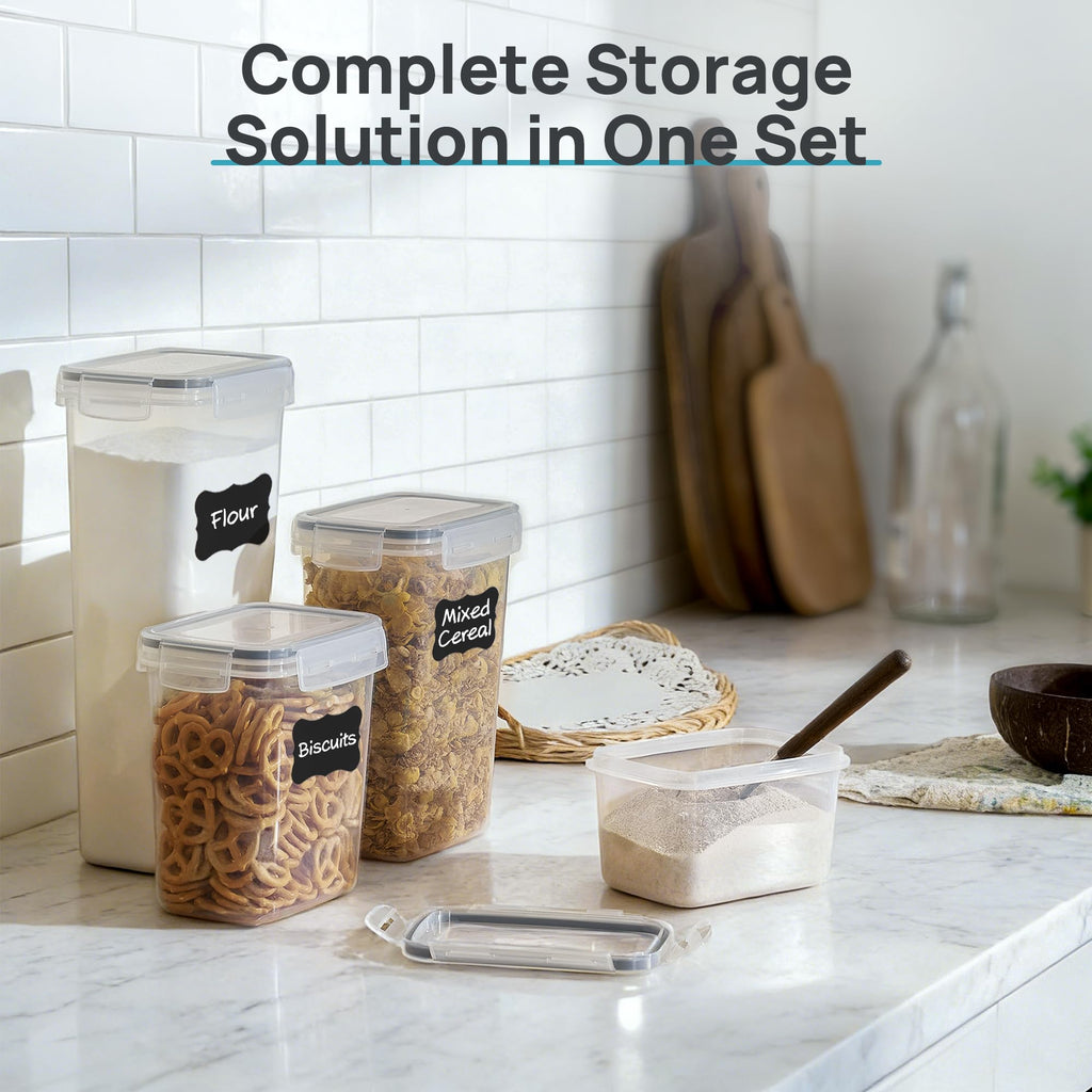 Airtight Food Storage Containers with Lids, 24 pcs, Gray