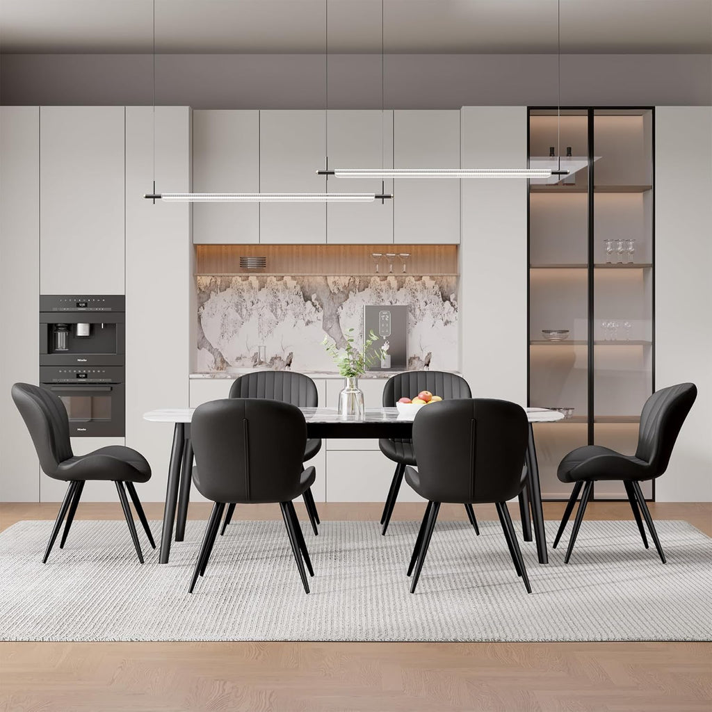 Nalupatio Dining Chairs Set of 2, Modern Dining Room Chairs Comfy Backrest Thick Upholstered Kitchen Chairs 19IN