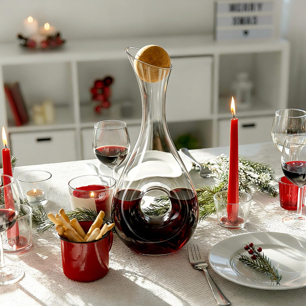 40oz Wine Decanter with Stopper for 1~2 People