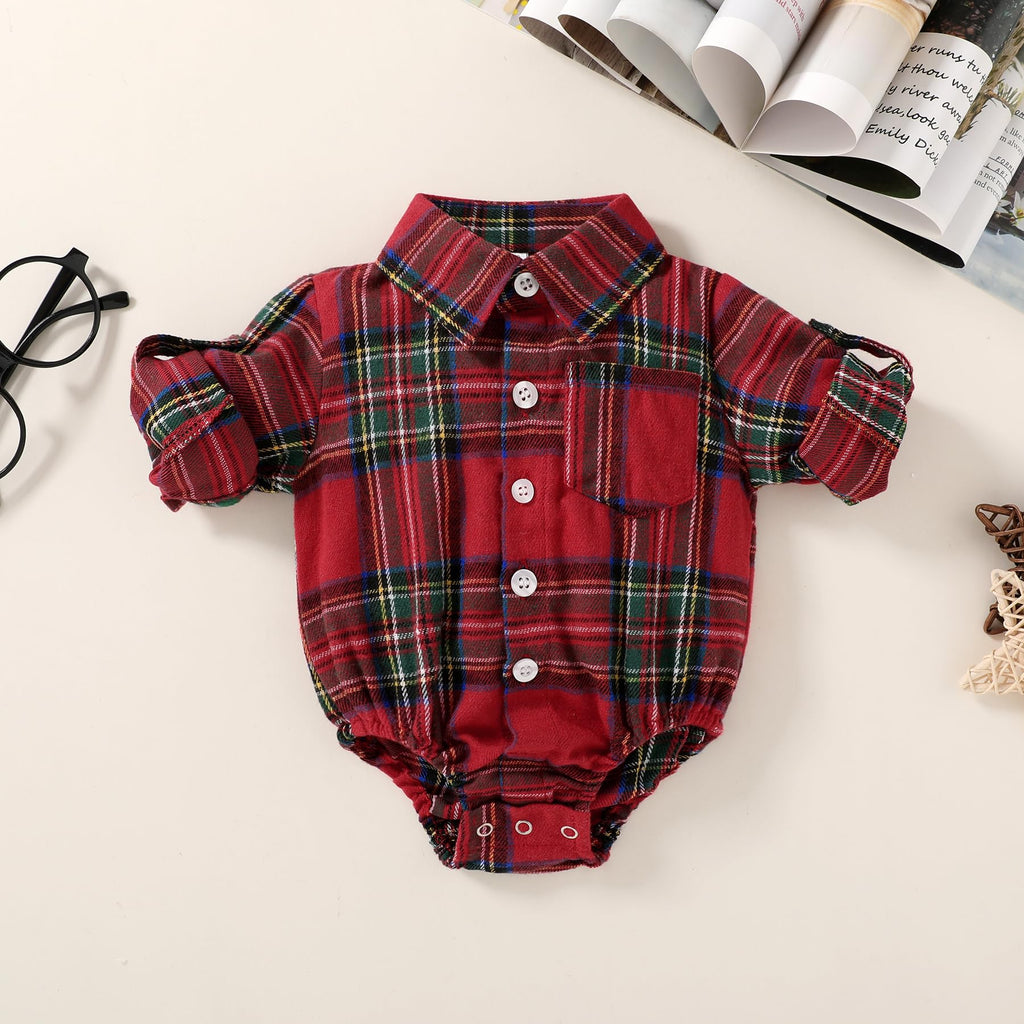 Newborn Outfit Baby Romper Boy Girls Flannel Bodysuit