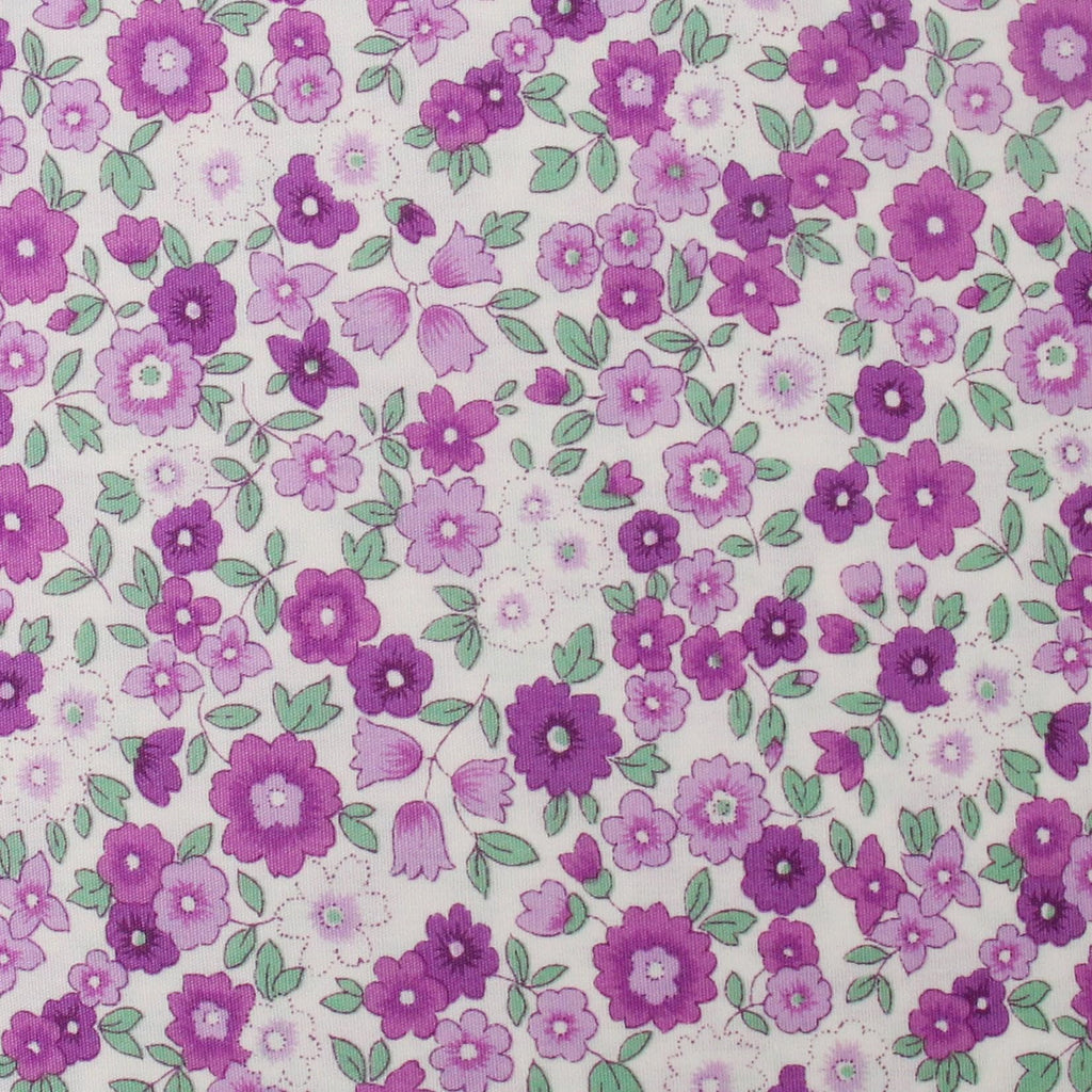 Sevenberry Purple Ditsy Floral Cotton Quilting Fabric - 3 Yard Cut