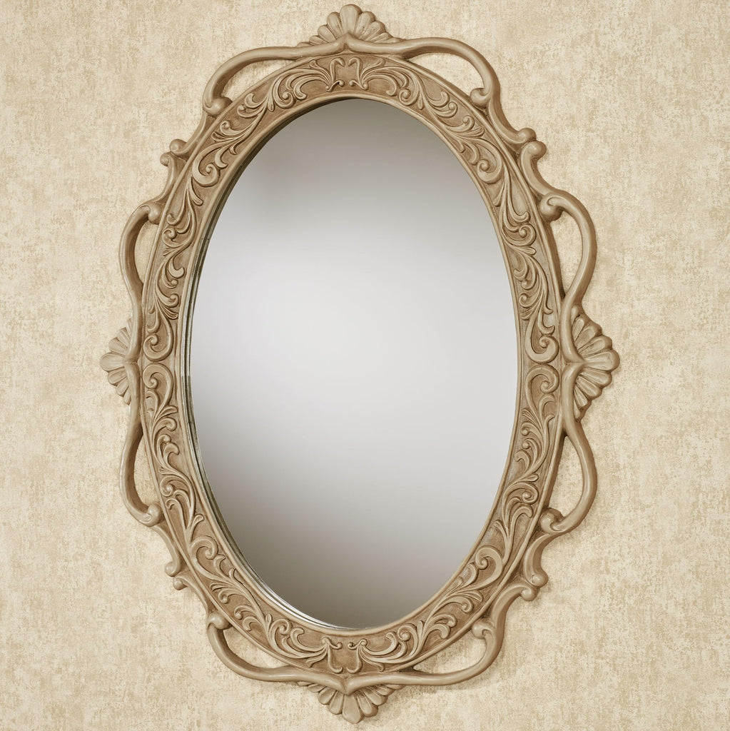 Abriella Traditional Oval Wall Mirror 29 by 22 Inches | Victorian Style Decor