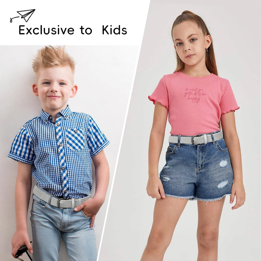 Boys Elastic Braided Belt - Stretch Golf Belt for Boys and Girls