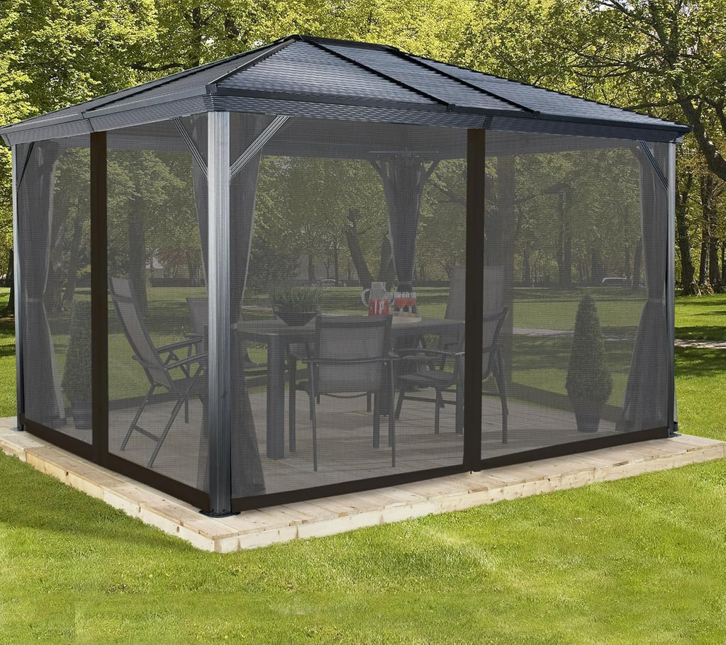 Replacement Gazebo Mosquito Netting 10x12FT, Universal Outdo - Image 5