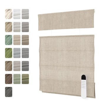 Motorized Top Down Bottom Up Roman Shades Remote, 39" W x 48" H
