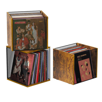 1 Cube Record Holder Vinyl Record Storage, DIY Stackable 40-55 Records