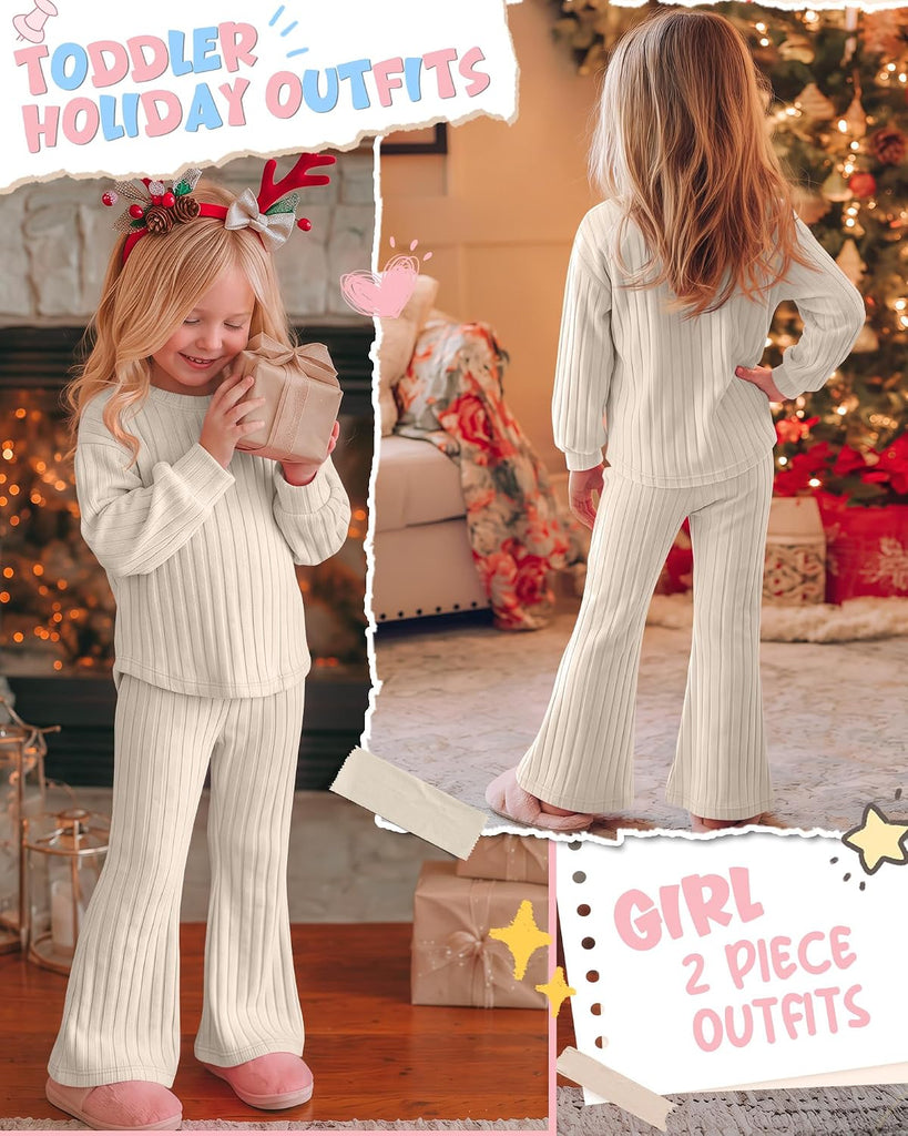 Toddler Girl Outfits Ribbed Fall Clothes
