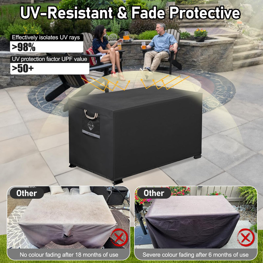 Fire Pit Cover Rectangular 44", 600D Heavy Duty 100% Waterproof