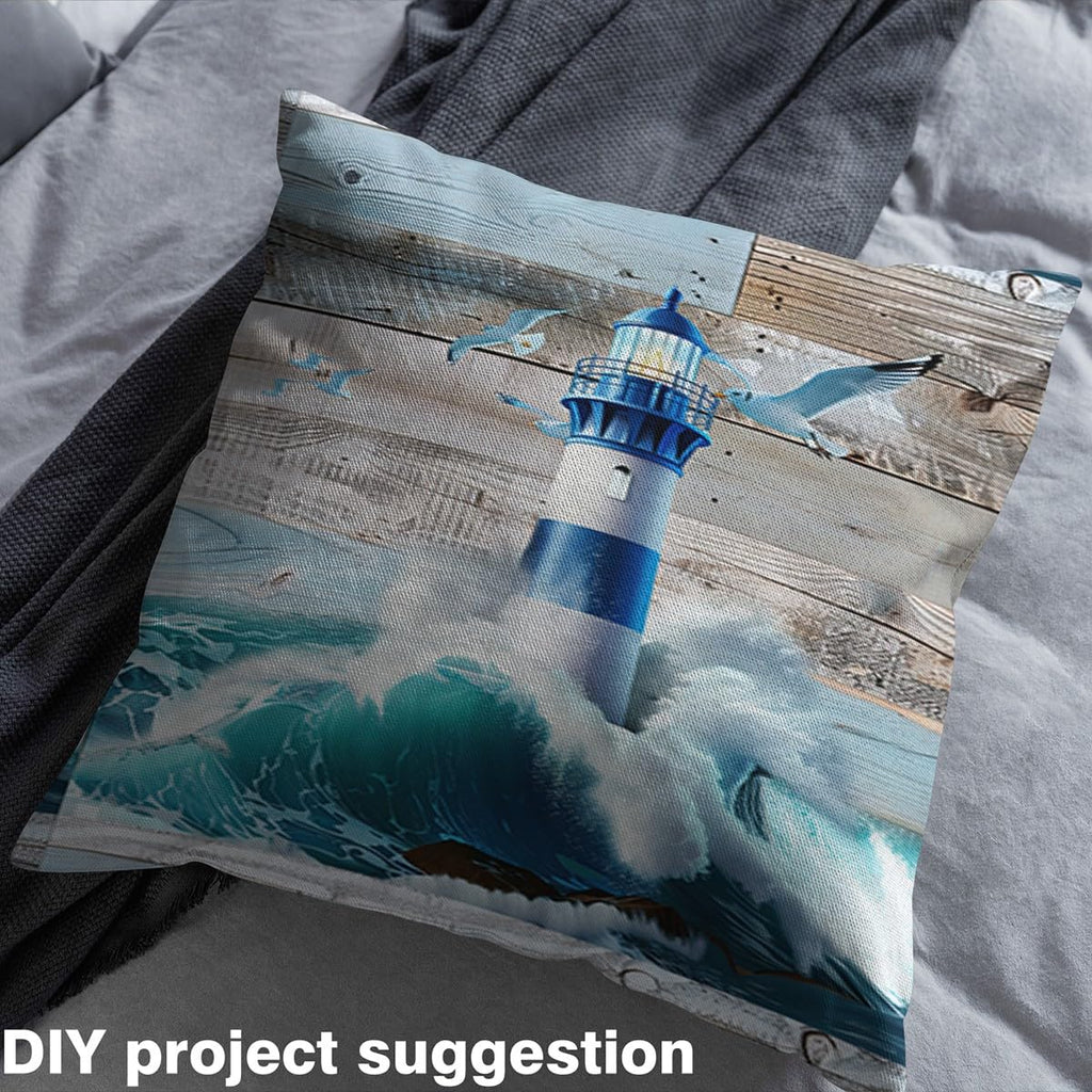 Lighthouse Fabric by The Yard Nautical Theme Indoor Not