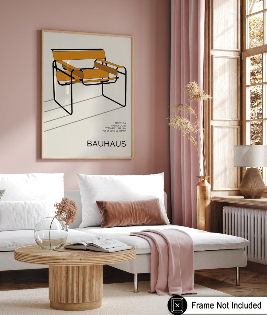 Art Wassily Chair Print - Bauhaus Poster - Minimal Art - Modern Gift for Men & Women - Great Wall Decor - 16x20