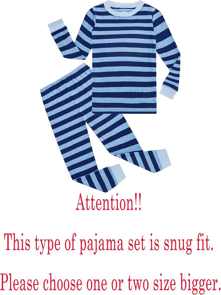 Big Boy Pajamas Sets 100% Cotton Pjs Kids Jammies