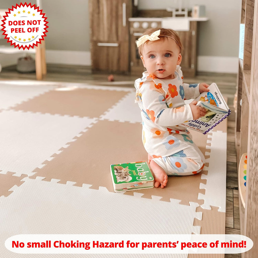 Extra Large Baby Play Mat Tiles Thick Foam Non-Toxic Floor Puzzle Mat Interlocking Activity Playmat for Infants