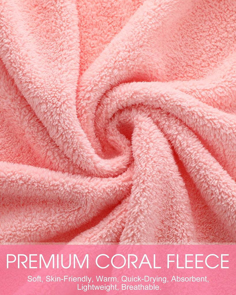 Kids Hooded Bath Towel, Soft Warm Zipper Swim Parka
