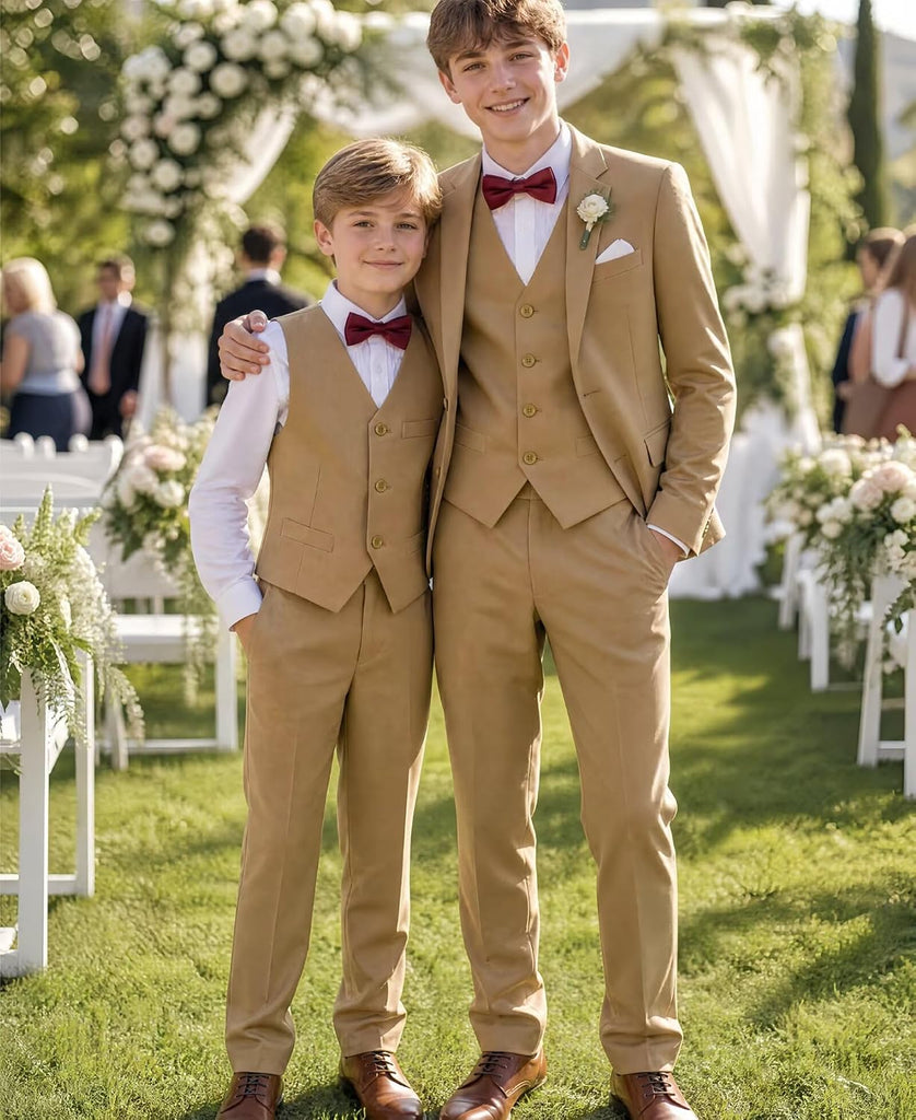 Boys Suit piece Kids Ring Bearer Wedding Vest Pants Formal Outfit
