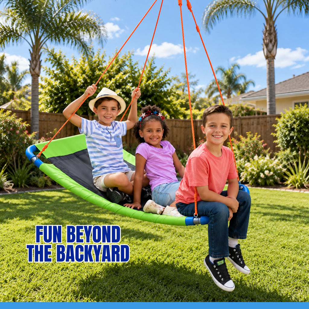Platform Swing - Large Rectangle Saucer Swing for Kids and Adults