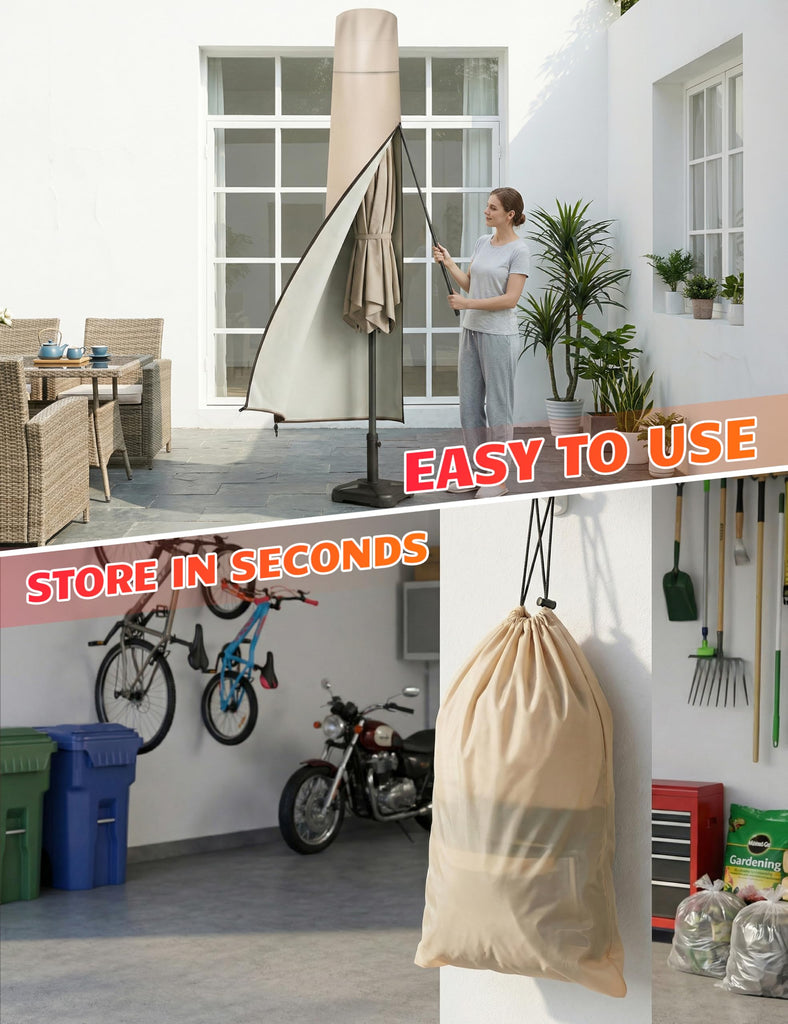 Patio Waterproof for Market Umbrella 8-11 Feet