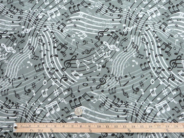 Music Notes Fabric Cotton by the Yard