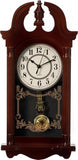 20" Plastic Grandfather Clock Realistic Wood-Grain Finish with Swinging Pendulum and Chiming Sound Battery-Operated Decorative Wall Accent for Home Office Living Room Kitchen Hallway, Brown A134-B0F9B38TXJ