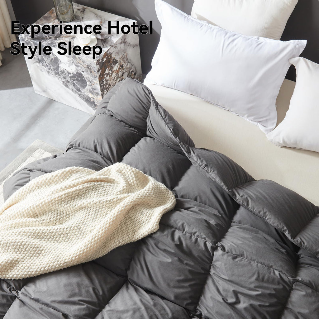 Goose Feather Down Fiber Comforter King, Summer Duvet Insert